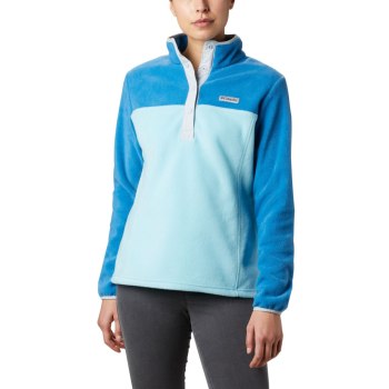 Columbia Benton Springs Half Snap, Pullover Turquesa Claro Para Mujer | 017384-QCM